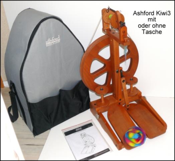 Spinnrad Ashford Kiwi3, gewachst, wenig gebraucht, plus Bag